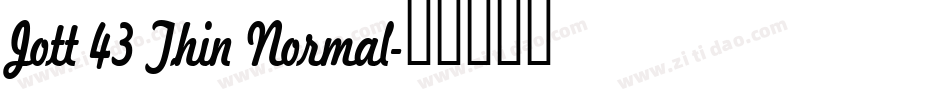 Jott 43 Thin Normal字体转换